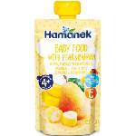 Hamanek пауч круши и банан 4м+ -120 г