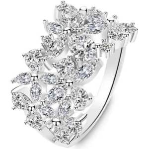 Silenti Jewelry Сребърен пръстен "Оживеност" - 7 - 54.5мм (17.2мм диам. )