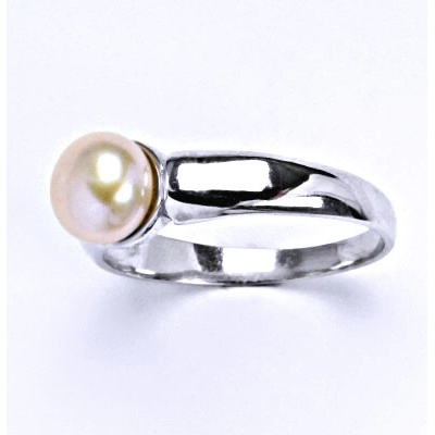 Čištín Stříbrný s růžovou přírodní perlou T 1180