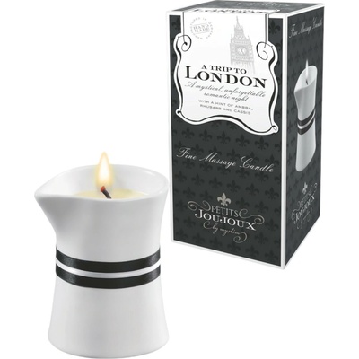 Petits Joujoux London masážna sviečka rebarbora-jantár 120 ml