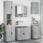 vidaXL Комплект мебели за баня 5 бр. Сив Сонома 61 x 35 x 64 см (3392999)