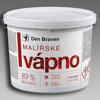 DEN BRAVEN Malířské vápno bílé 89% bělost 11 kg