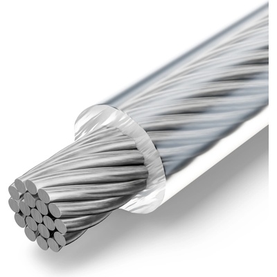 Ocelové lanko potažené PVC 3/6mm 1x19 bezbarvé 20m
