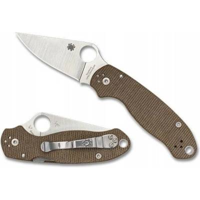 Spyderco Para 3 Brown Canvas Micarta od Sal a Erica Glesserových