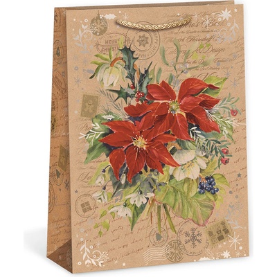 ARGUS Darčeková papierová taška (23.3 x 31.3 cm) - Vianočná ruža 08540065