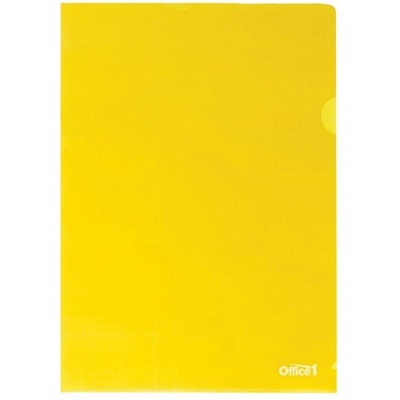 Office1 Джоб за документи, L-образен, A4, 90 m, жълт, 10 броя (1070160113)