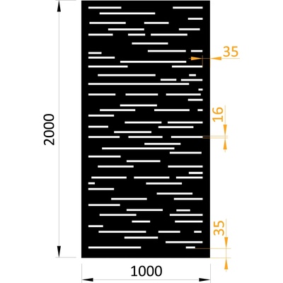 Plech vzor 8311, 1000 x 2000 x 2 mm, bez úpravy