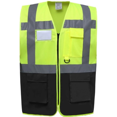 Yoko vesta HVW801 Hi Vis multifunkční výstražná žltá fluorescent čierna