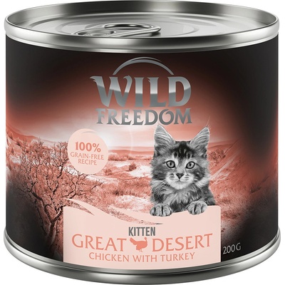 Wild Freedom Kitten 6 x 12 x 200 g Golden Valley "Golden Valley" králik a kuracie 200 g