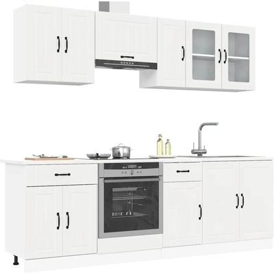 vidaXL Комплект кухненски шкафове от 8 части Kalmar, инженерно дърво (3314831)