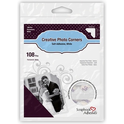 Scrapbook Adhesives Samolepicí rohy na fotky bílé 108 ks