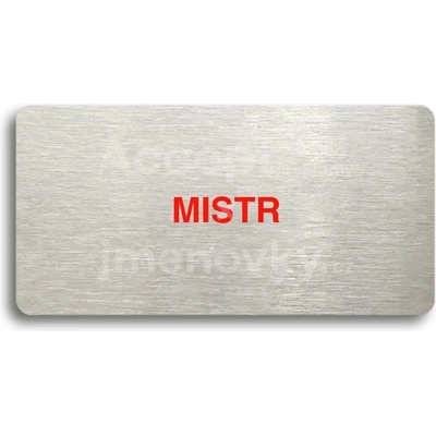 ACCEPT Piktogram MISTR - stříbrná tabulka - barevný tisk bez rámečku