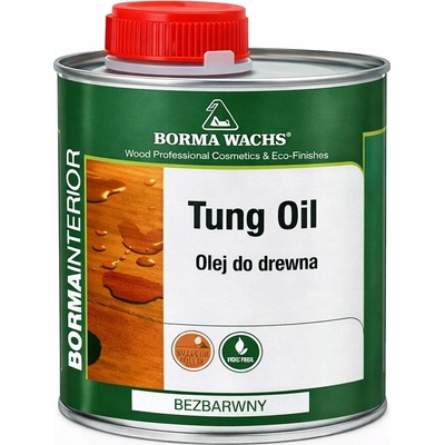Tungový olej na dřevo Borma Wachs 0,5L