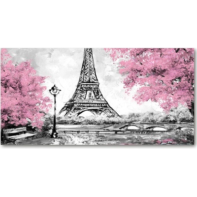 Fotoobraz na skle Eiffelova veža Paríž 100x50 cm