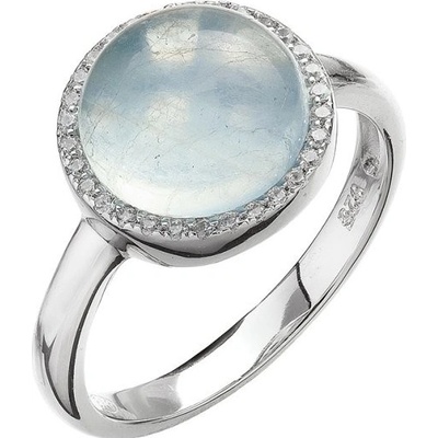 Evolution Group Stříbrný prsten s pravým aquamarinem 15022.3