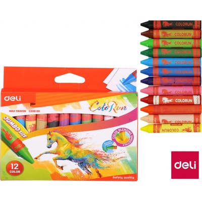 Voskovky DELI 12 barev JUMBO ColoRun EC20900 – Zboží Dáma