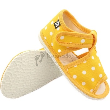 Rak detské papuče 100014 Žltá bodka
