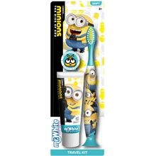 Minions zubní pasta 25 ml + zubní kartáček 1 ks + kryt na zubní kartáček 1 ks darčeková sada