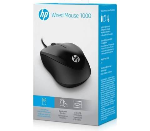HP Wired Mouse 1000 4QM14AA