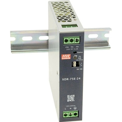 MEAN WELL XDR-75E-24 síťový zdroj na DIN lištu 24 V 3.2 A 76.8 W Obsah 1 ks