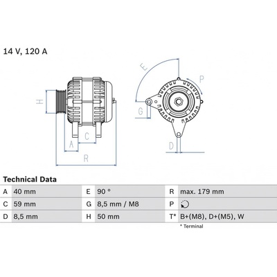 Alternátor BOSCH 0 986 038 950