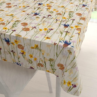 Biante bavlna obdélníkový ubrus Sandra SA-571 Luční kvítí na krémovém 120x180 cm