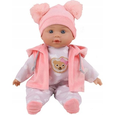 Smily Play růžová se zvukem 32 cm čepice bunda dupačky