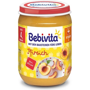 Bebivita Плодово Пюре Праскови 190 гр. - 4+ месеца