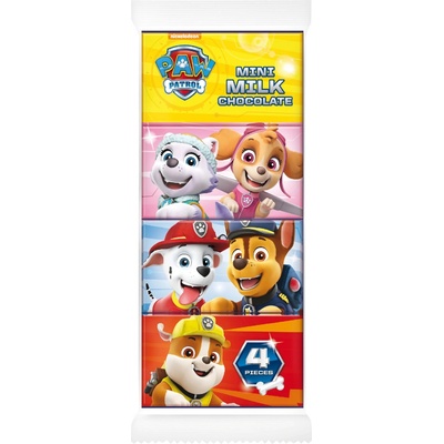 Gunz Paw Patrol Mléčné dětské čokolády 4 x 20 g