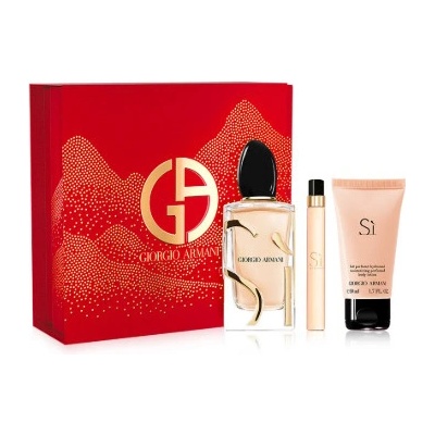 Giorgio Armani Si Parfumovaná voda 100 ml + Parfumovaná voda 10 ml + 50 ml Telové ml ieko dámska