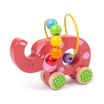 Bigjigs Toys - Играчка за бутане слонче (BB071)