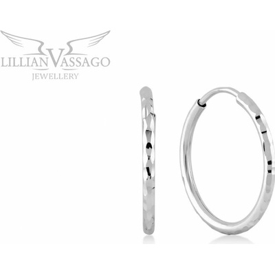 Lillian Vassago Kruhové náušnice z bieleho zlata 1,8 cm LLV06-GER340