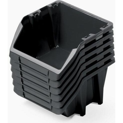 PROSPERPLAST Set plastových úložných boxů 6ks BINEER SHORT SET 214 x 198 x 238 cmčerný