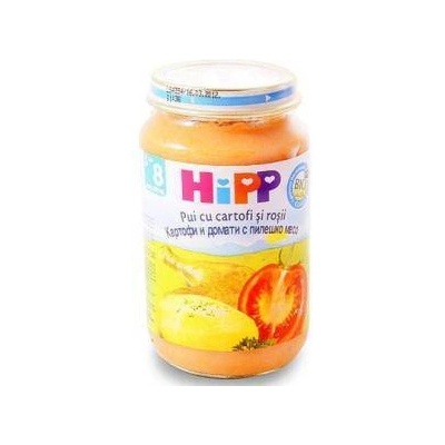 HiPP Пюре от био домати и картофи с пилешко месо Hipp, 8+ месеца, 220 гр