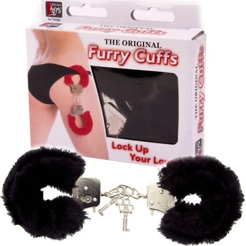 Метални белезници с плюш в черен цвят - Metal Handcuff (NMC0000727)