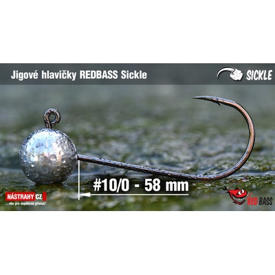 NASTRAHY.cz Jigová hlavička REDBASS Sickle #10/0 58 mm 40 g 5 ks
