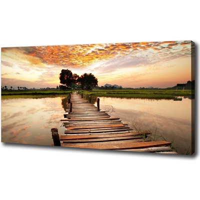 Foto obraz na plátne Drevený most 100x50 cm