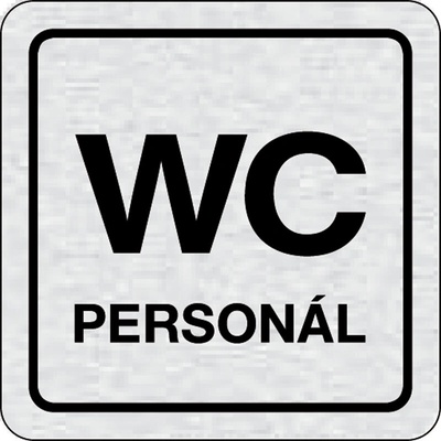Nalepovací cedulka na dveře - WC personál