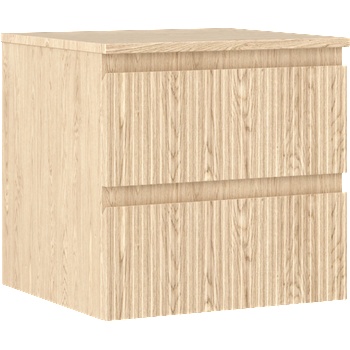 Mexen Rivel шкаф за баня 50 см с плот, 2 чекмеджета, релефен, дъб - 91A20-05047-2-BFFC81 (91A20-05047-2-BFFC81)