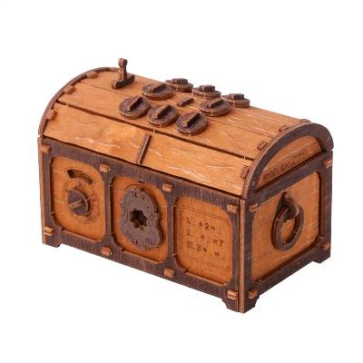Дървен 3D пъзел Wooden City, серия Escape Room - Ковчеже (WR355)