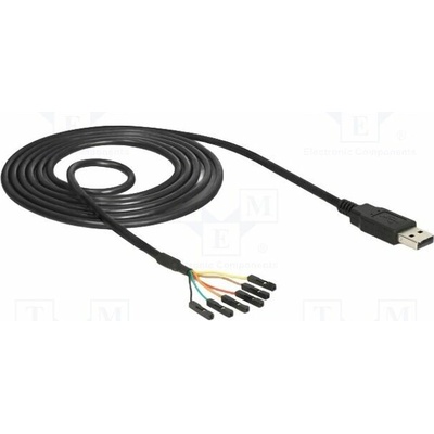 Delock 83787 USB 2.0 USB A vidlice kolíkový konektor 1pin x6 1,8m