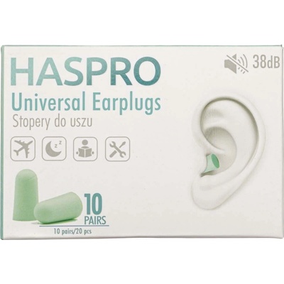 Haspro Multi10 Univerzálne špunty do uší Mint 10 párov