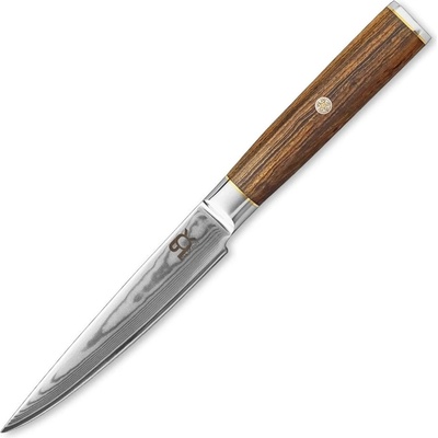 Dellinger Универсален нож COCOBOLO JUICE WHITE DAMASCUS 13 см, кафяв, Dellinger (DNGRDUKBJUT5)