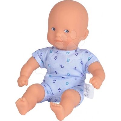 Corolle Mini Calin Blue s modrými očami a v modrých vzorovaných šatočkách 20 cm
