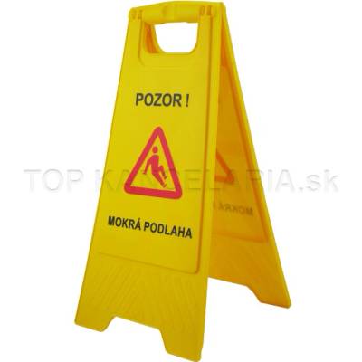 Výstražná žltá tabuľa, " POZOR MOKRÁ PODLAHA "