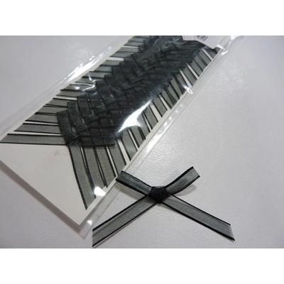 Svatební mašličky 20 ks - černé šifonové – Zbozi.Blesk.cz