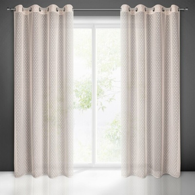 Takoy Záves HANIA z etamínu zdobený bodkami-HF-409615 | 140 x 250 cm