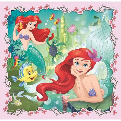 Trefl Disney princezny se zvířecími přáteli 3v1 20,36,50 dílků