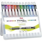 Pentel EnerGel XM BL77 gel pen with pressure mechanism, (12 pieces - assorted colors) - BL77-12 (BL77-12)