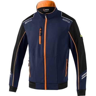 Sparco TECH LIGHT SHELL softshellová bunda Námornícka modrá oranžová